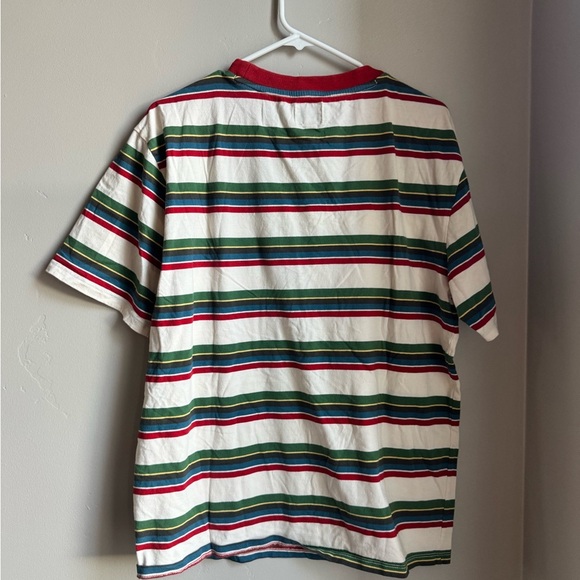 GUESS Los Angeles Striped Logo Tee Y2K Coquette Prep Vintage Retro M - Picture 6 of 6